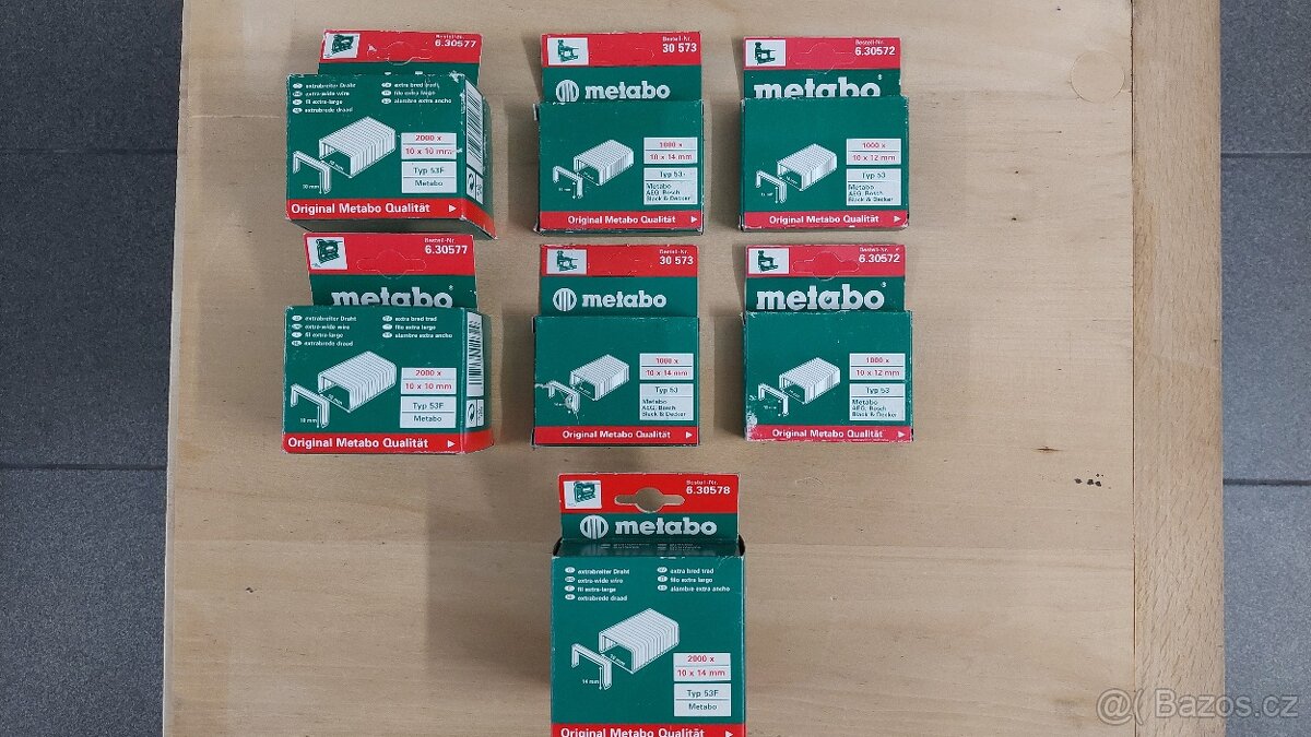 Sponky do sponkovačky METABO
