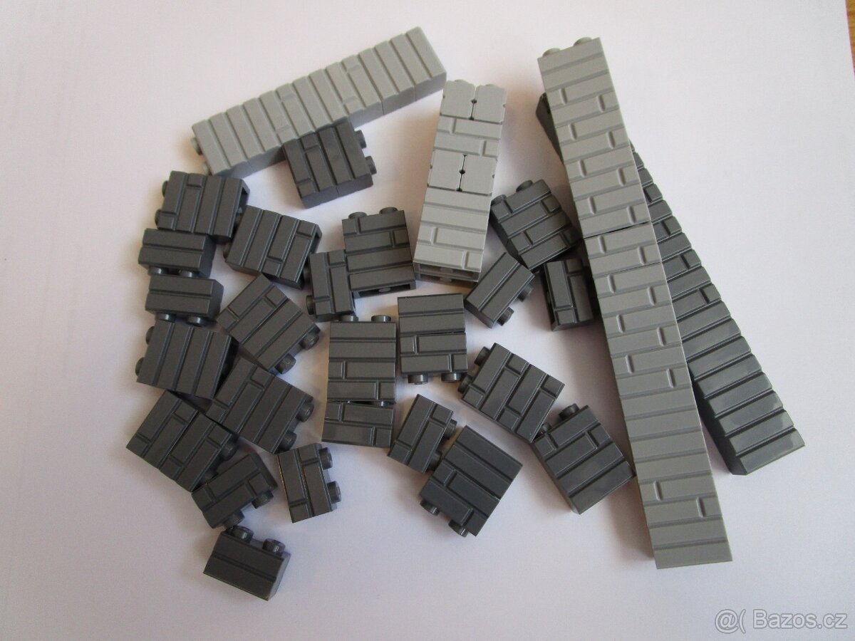 Lego castle/city kostka cihla 1x2 1,9Kč/ks a skály