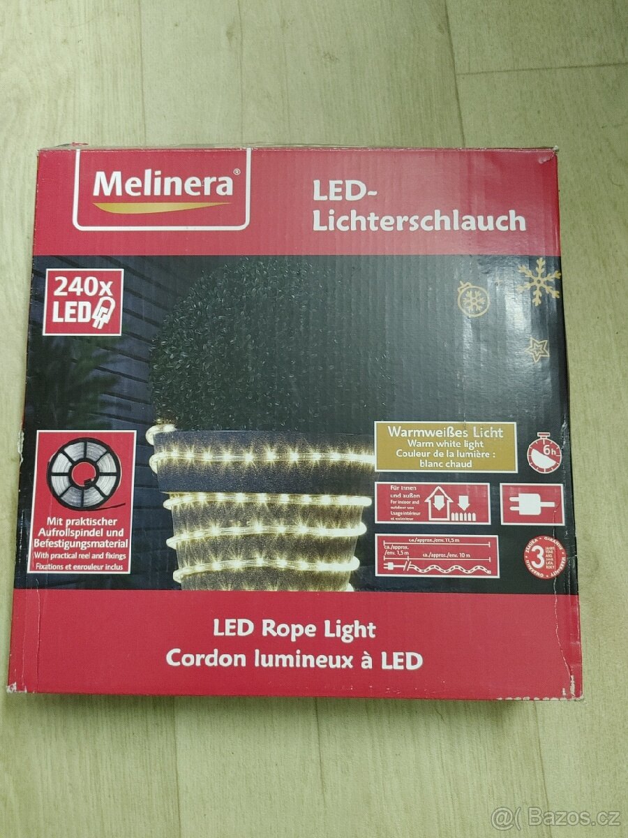 2 x Odolný venkovní LED kabel/hadice-2x10 metru