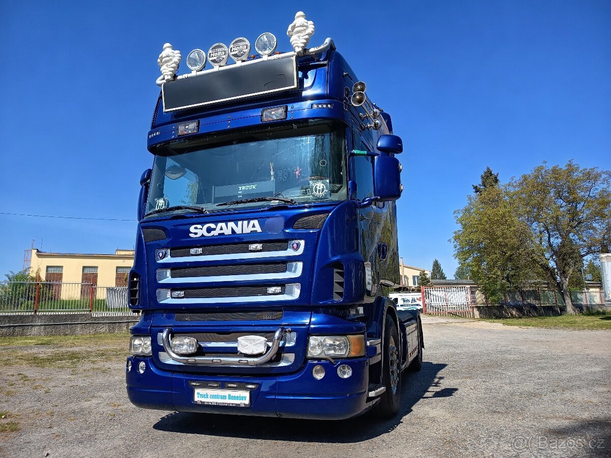 Scania R500 V8 Topline,standart,2x klima,ALU kola,pneu 80%