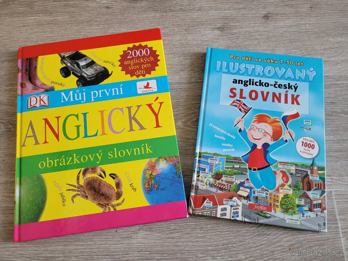 Pěkné naučné knížky,anglicko český slovník a obrázkový