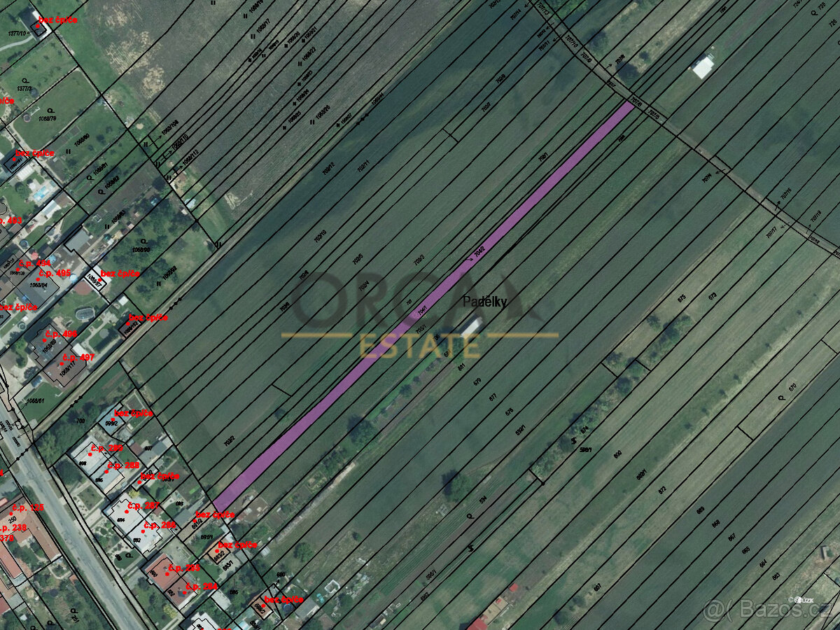 Prodej pozemku o výměře 1058 m2 v k.ú. Přísnotice