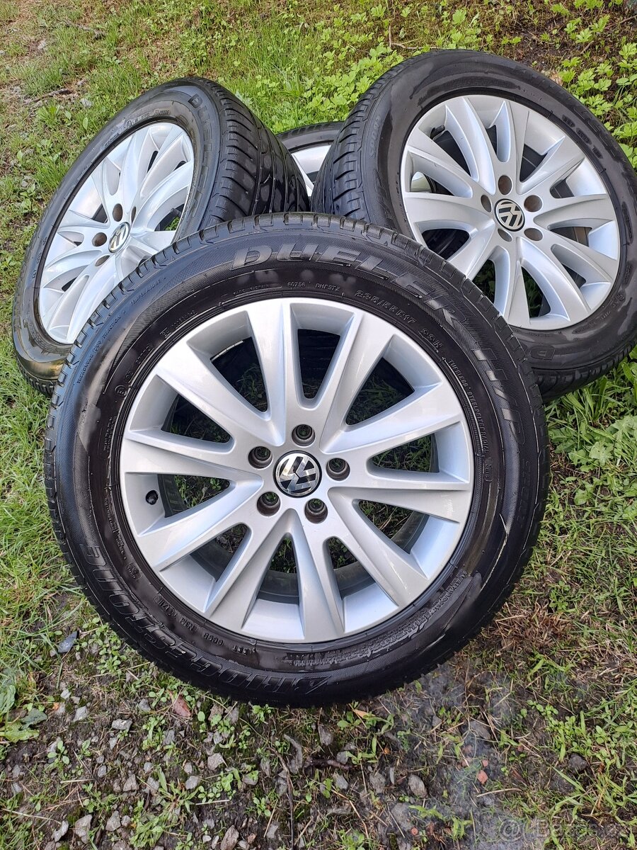 Alu kola 5x112 originál VW 235/55 R17