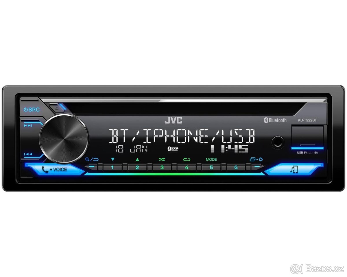 Autorádio s bluetooth JVC KD-T922BT