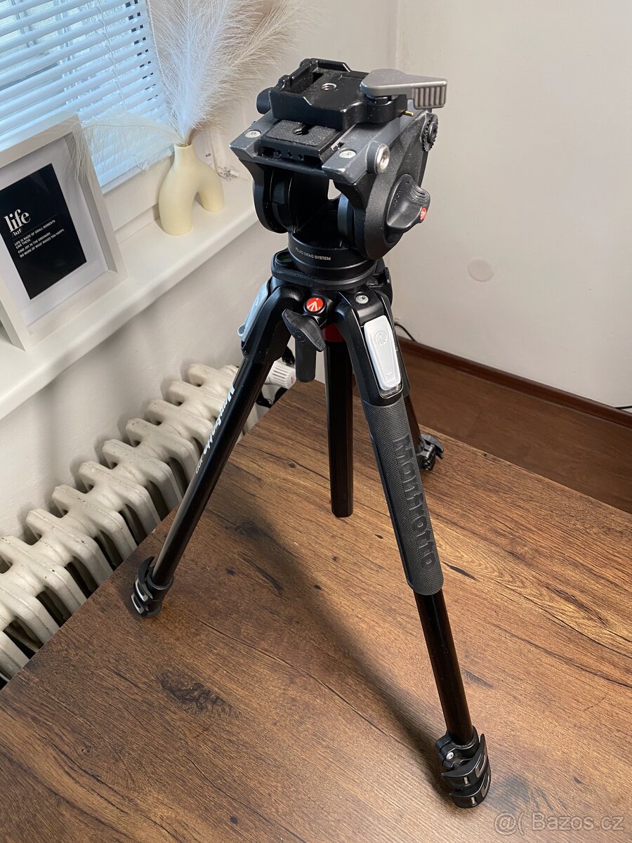 🎥 STATIV Manfrotto MK190XPRO3 + MVH500AH fluidní videohlava