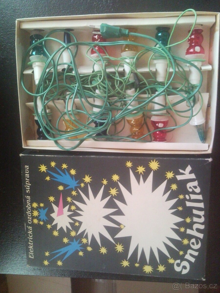 VÁNOČN SVĚTÝLKA retro SNEHULIAK ZLATOKOV