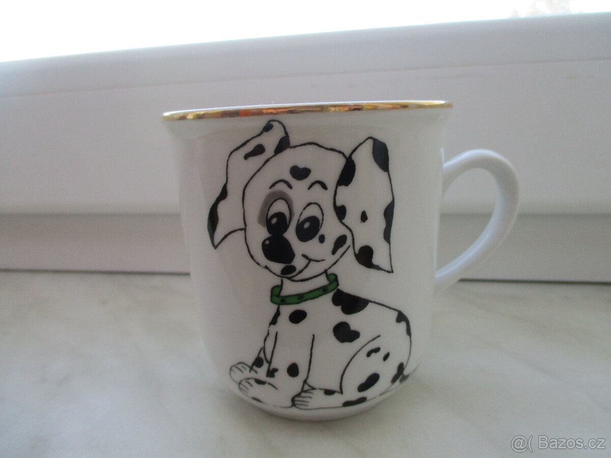 2/36-Hrníček s Motivem DALMATÍN cca 80léta Zn.Dubí