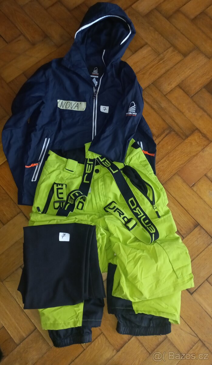 168 cm, nová nepromokavá bunda a oteplovačky