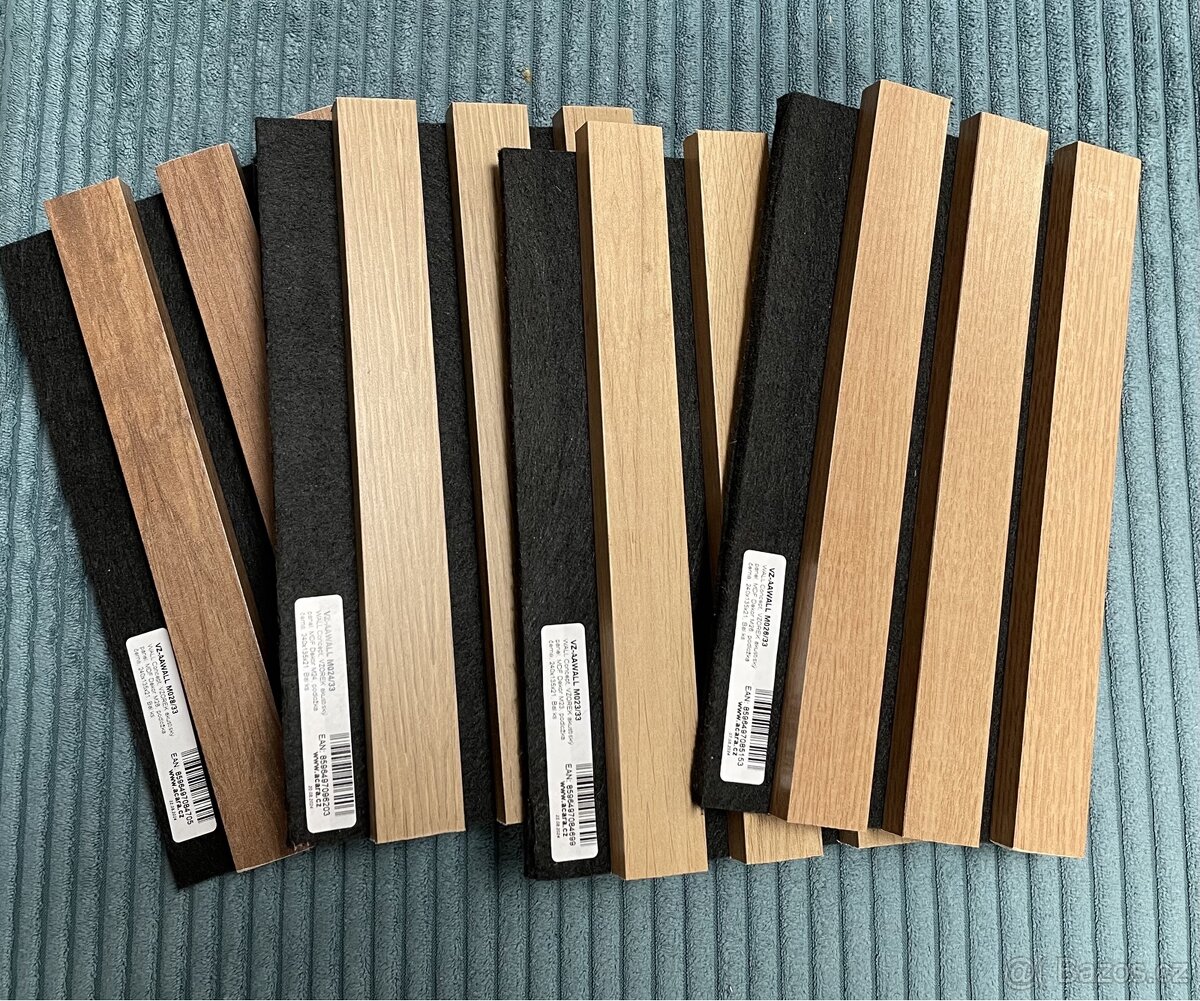 Vzorky akustických panelů na filcu zn. WALL