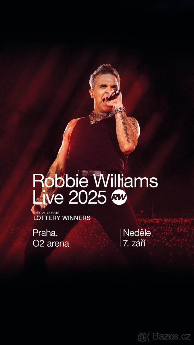 Robbie Williams Praha 7.9.2025