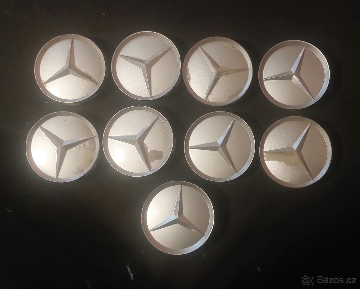 Mercedes originální pokličky 75mm pokličky ALU kol