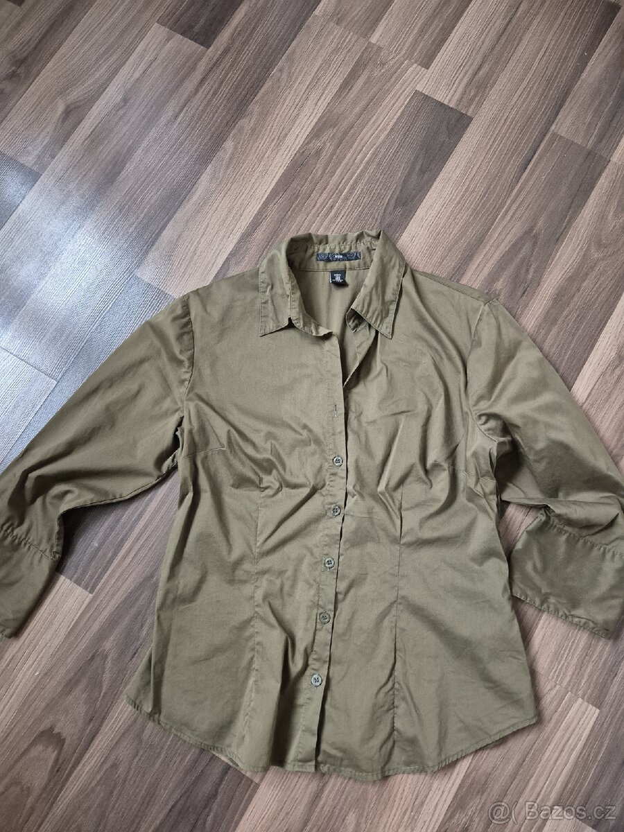 Dámská khaki košile H&M vel.40