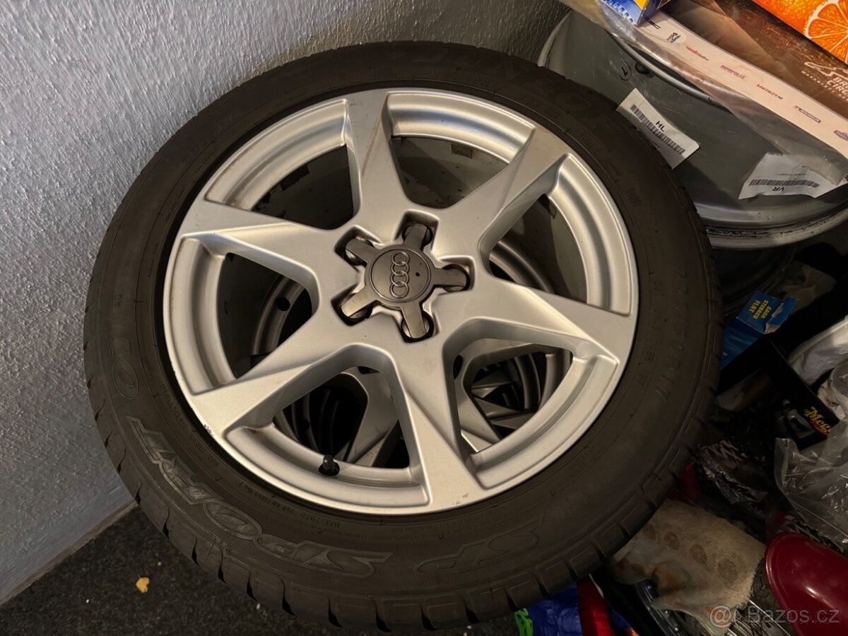 ALU KOLA AUDI A4 - 225/50/R17" s letními pneu DUNLOP 6mm