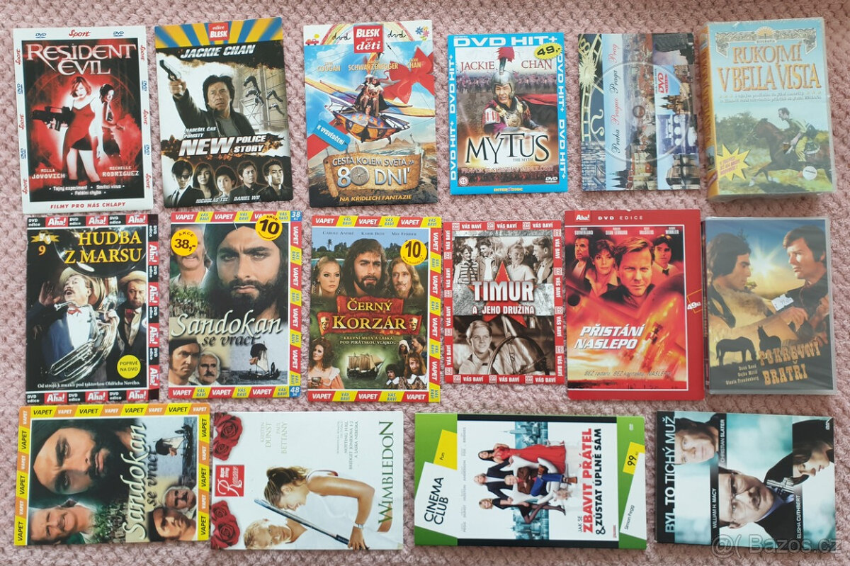 DVD filmy a dokumenty 16ks mix žánrů