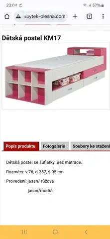 Vyšší postel do dětského pokoje s úložným prostorem