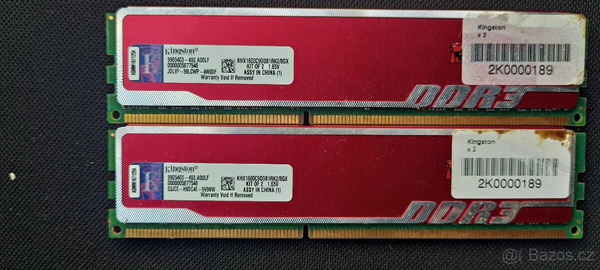 Kingston 2x8GB ddr3 1600 mhz