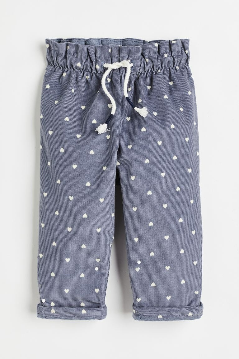 H&M - Zateplené bavlněné manžestráky vel: 92
