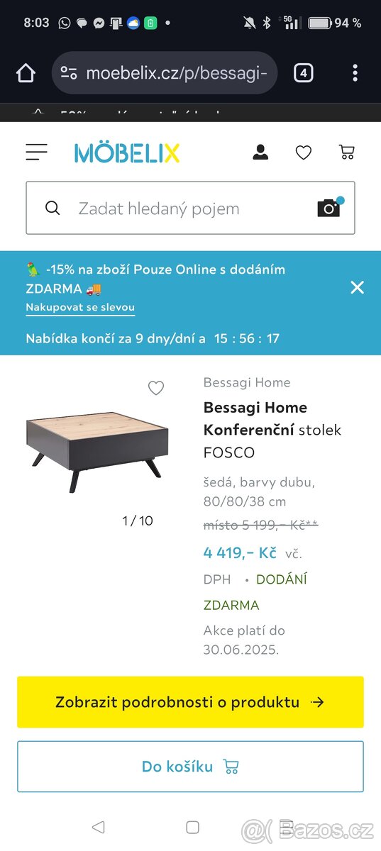 Konferenční stolek FOSCO