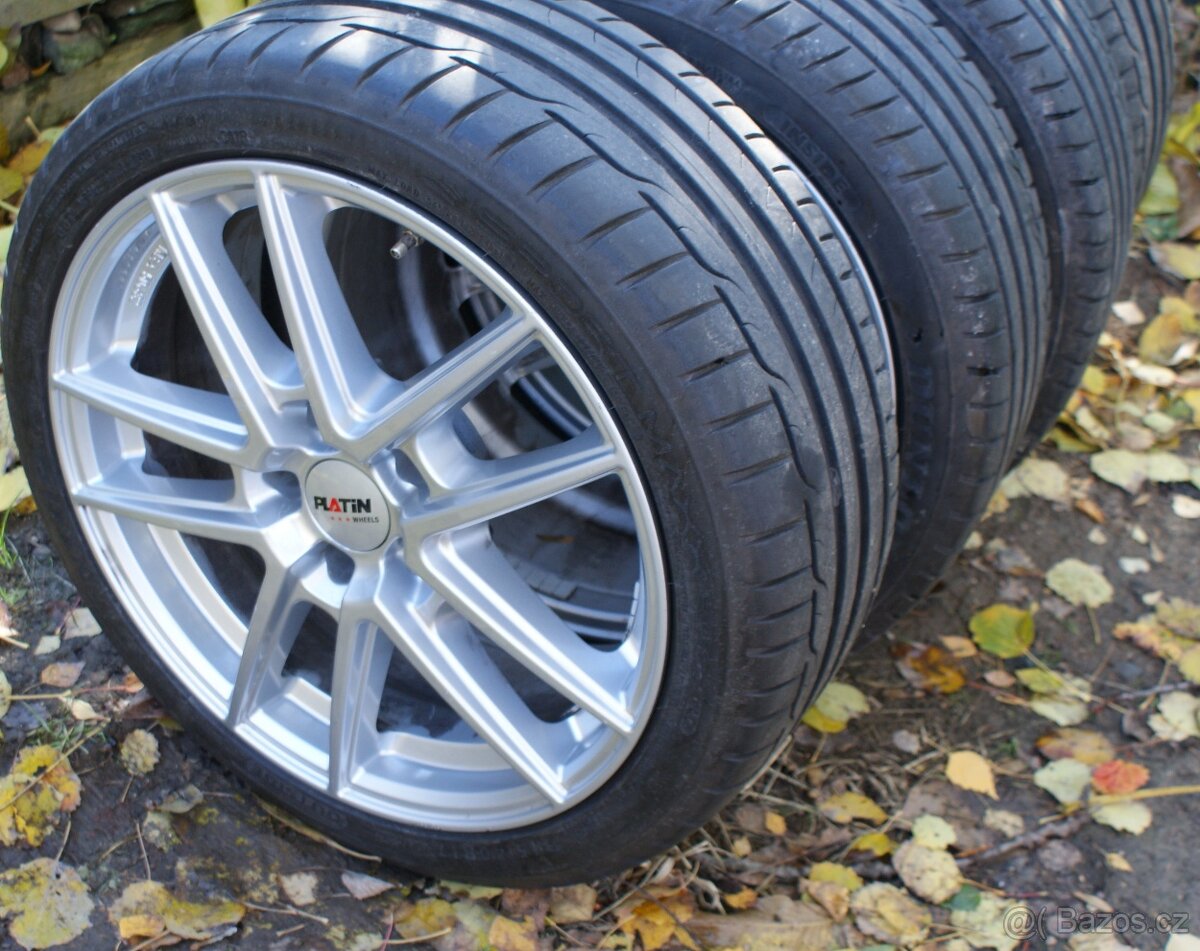 alu R17 na VW Seat Skoda Audi 5x112 pneu 215/45/17 hezká