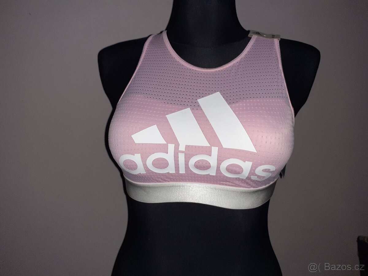 nová růžová sportovní podprsenka Adidas vel.M (38-40)