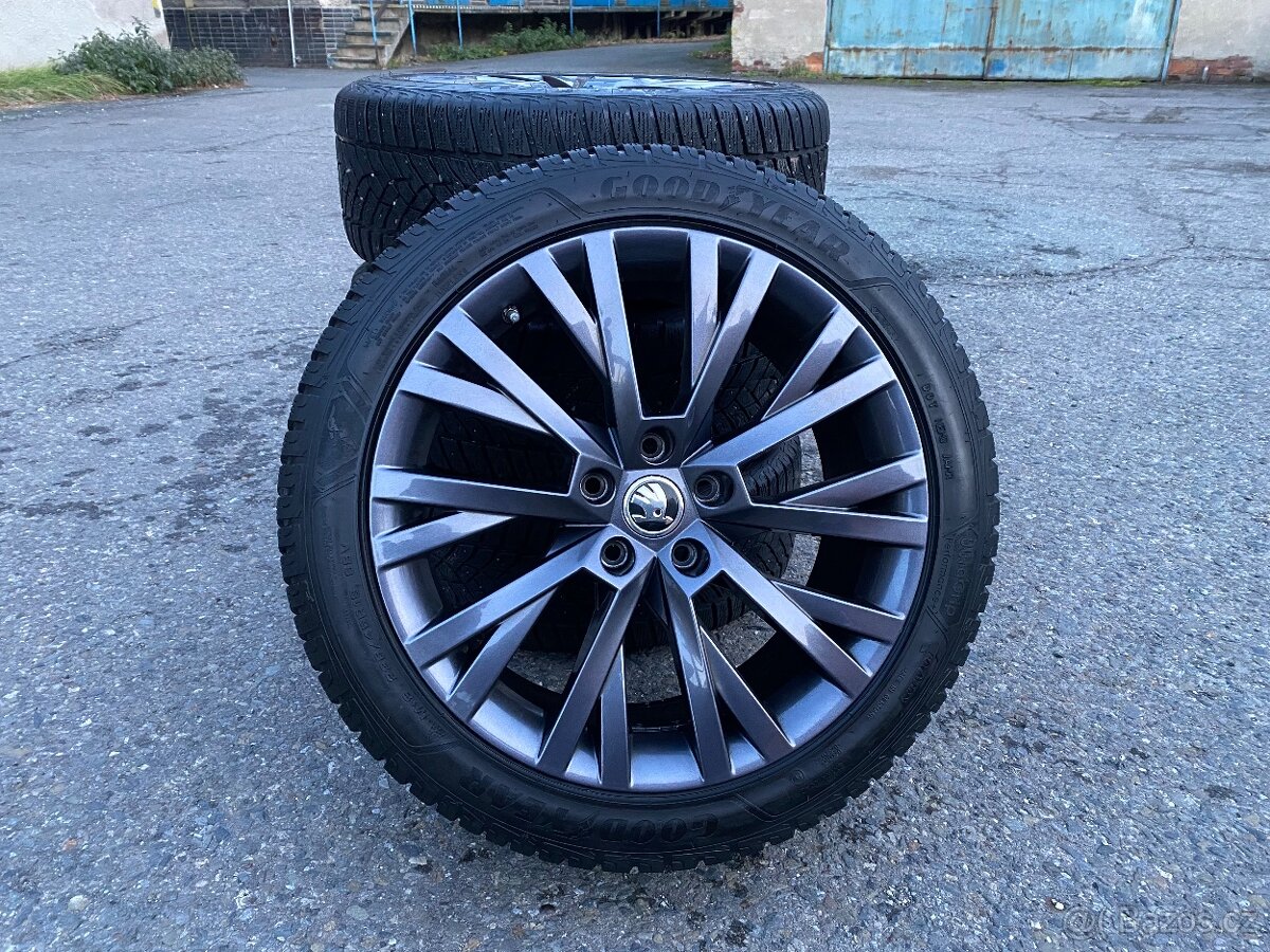 Alu kola Škoda Antares 5x112 r18,zimní pneumatiky 235/45 r18
