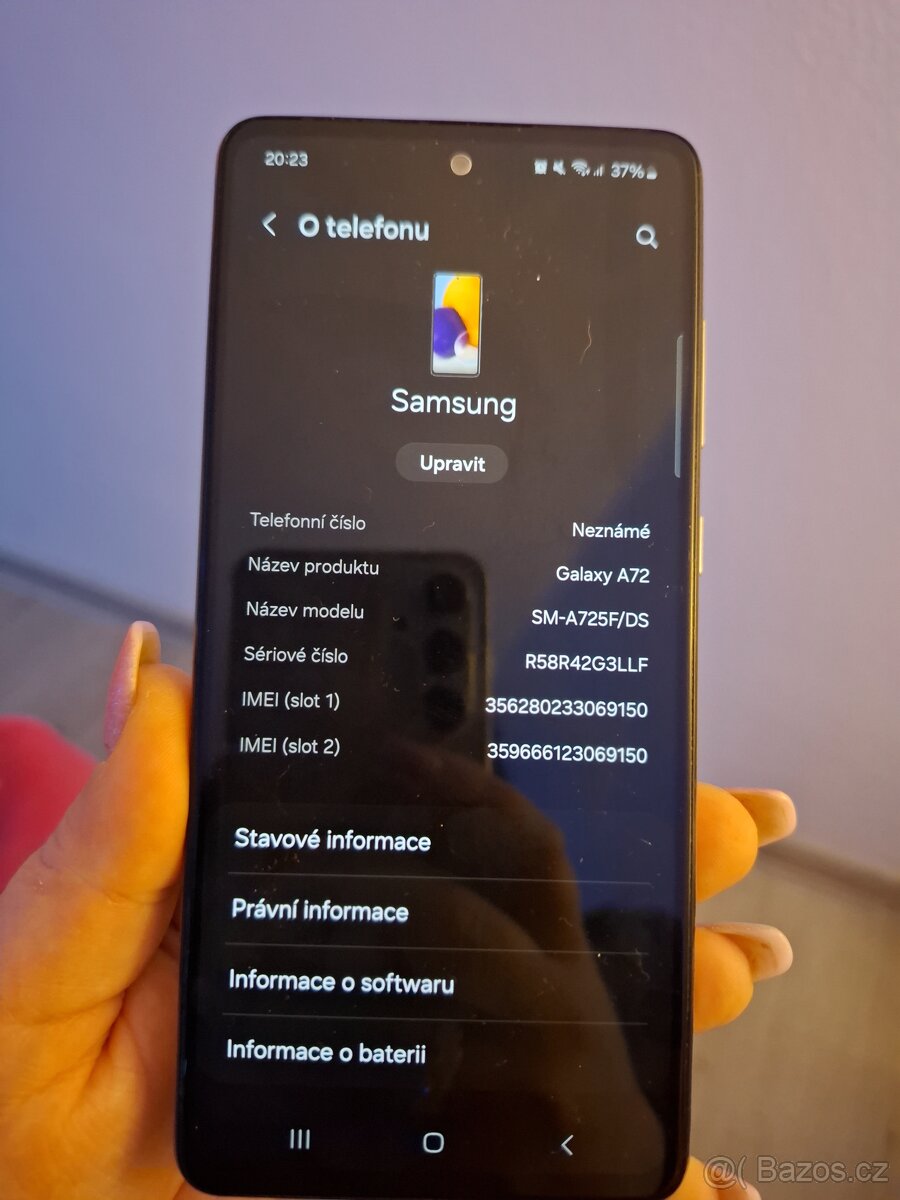Top stav Samsung a72 128GB