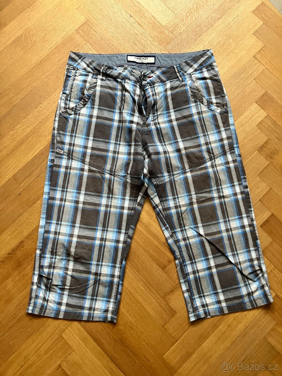 Pánské kostkované 3/4 kraťasy Timeout vel. 52