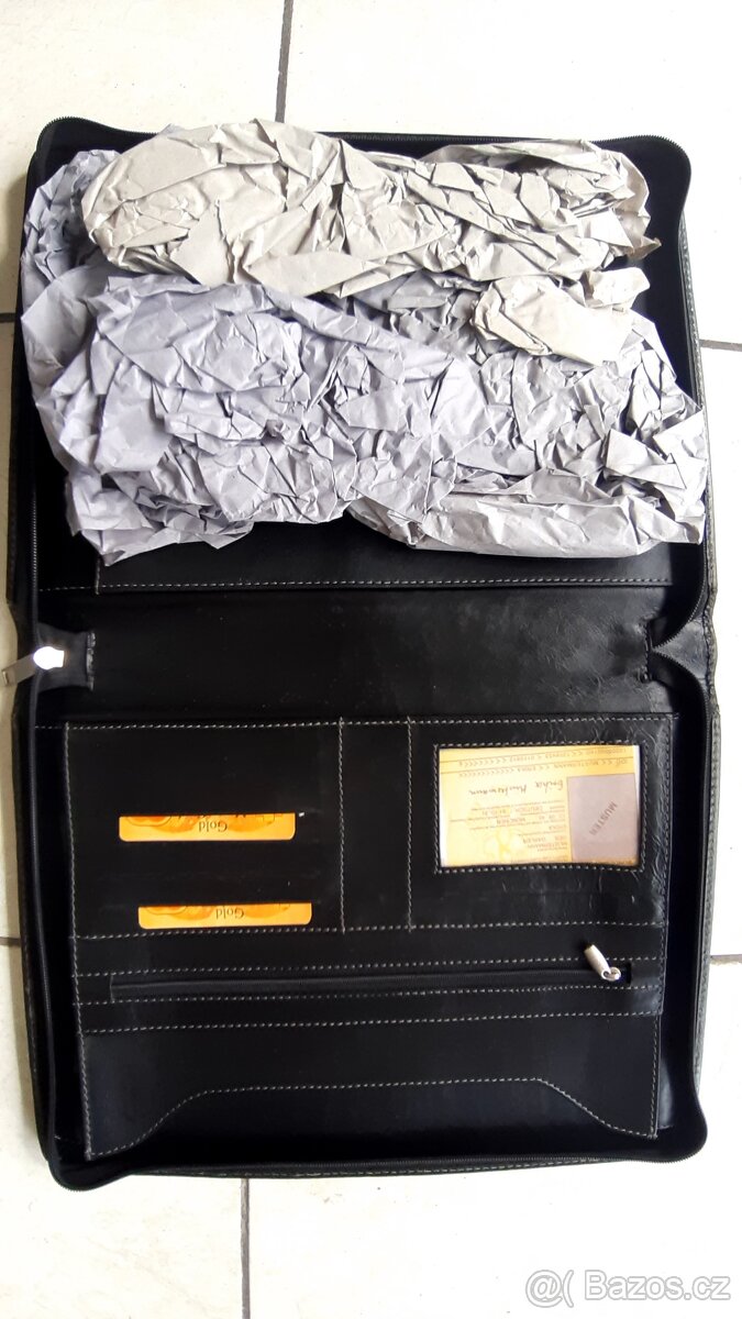 Pánská diplomatka, úplně nová, originál balení, hovězí kůže