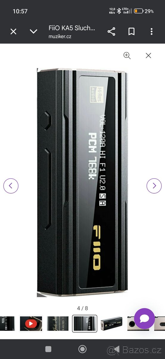 Sluchátkový zesilovač DAC Fiio Ka5