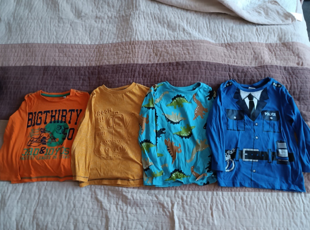 Sada triček dlouhý rukáv 110