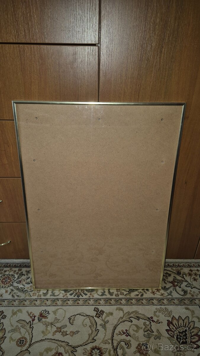 Zlatý kovový rámeček
