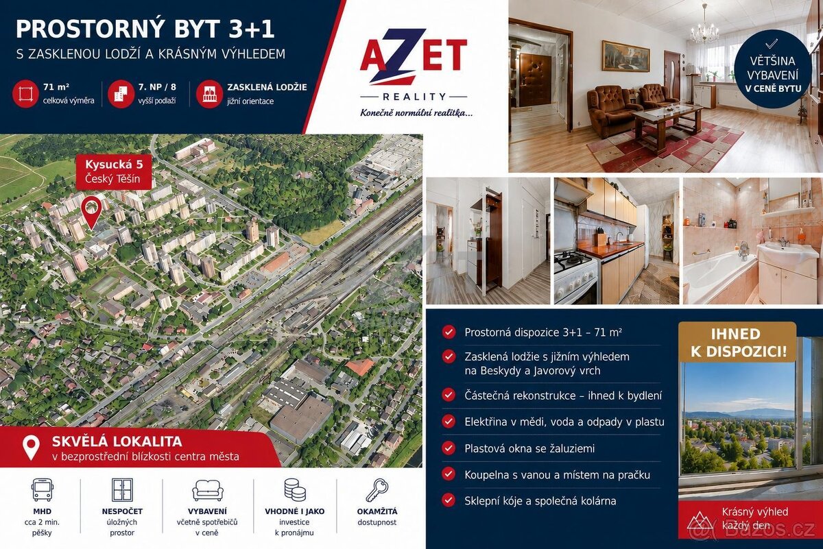 Prodej, Byt, 3+1, 71 m²