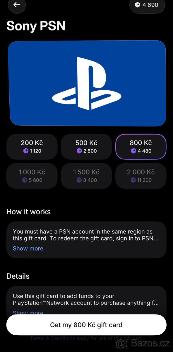 Karty - PS, Xbox, Roblox