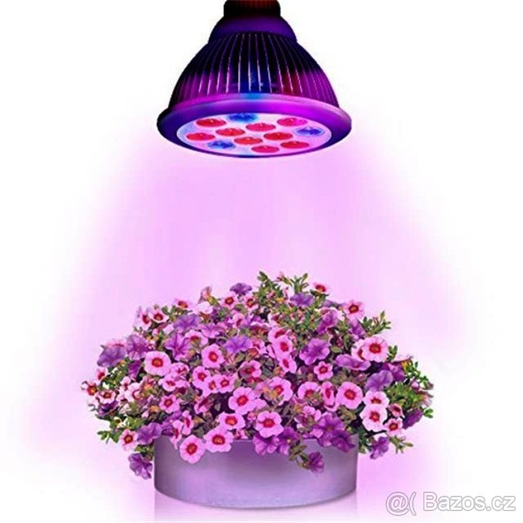 LED grow žárovka E27 36W / ekvivalent 350W pro růst rostlin