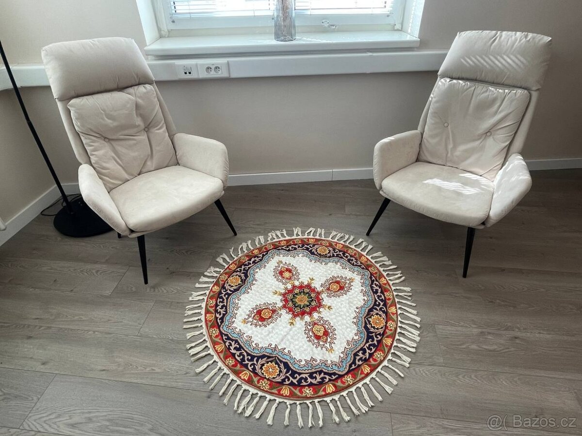 Ručně vyráběný hedvábný koberec z Himaláje - North Dream