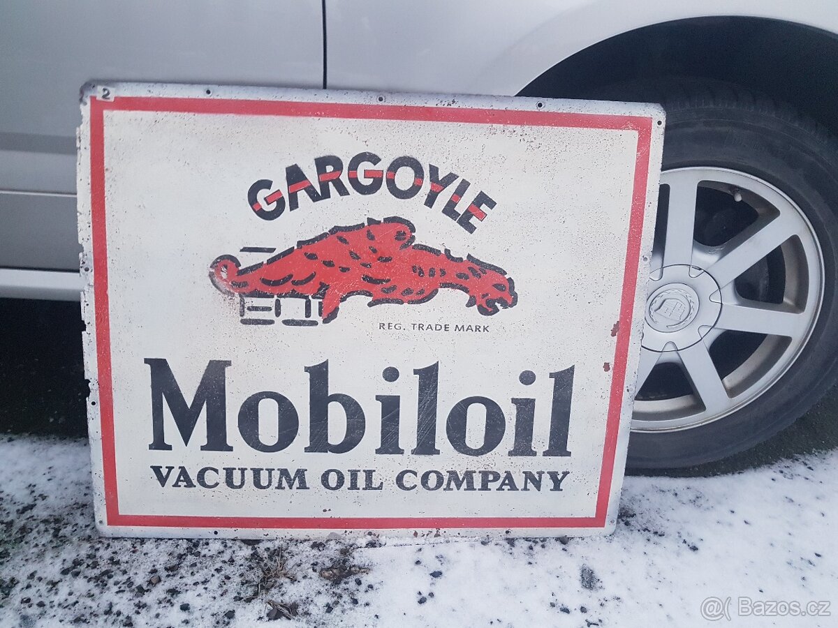 Mobiloil velká cedule 84 x 69 cm replika