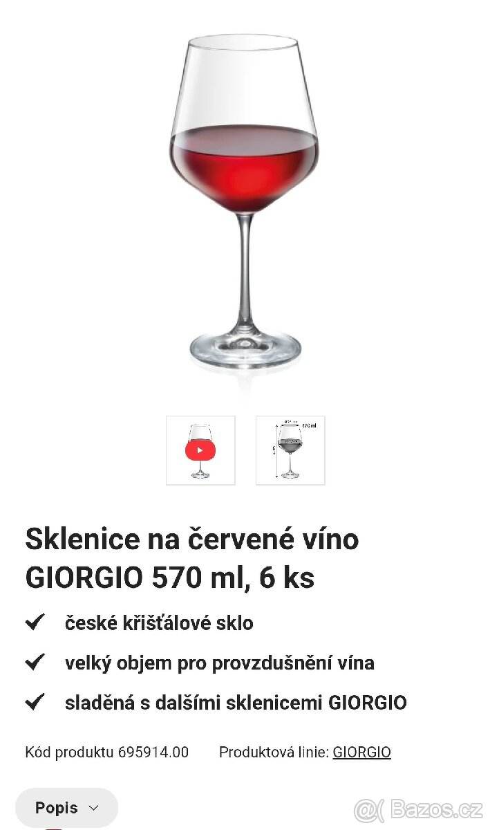 Tescoma Giorgio sklenice na víno