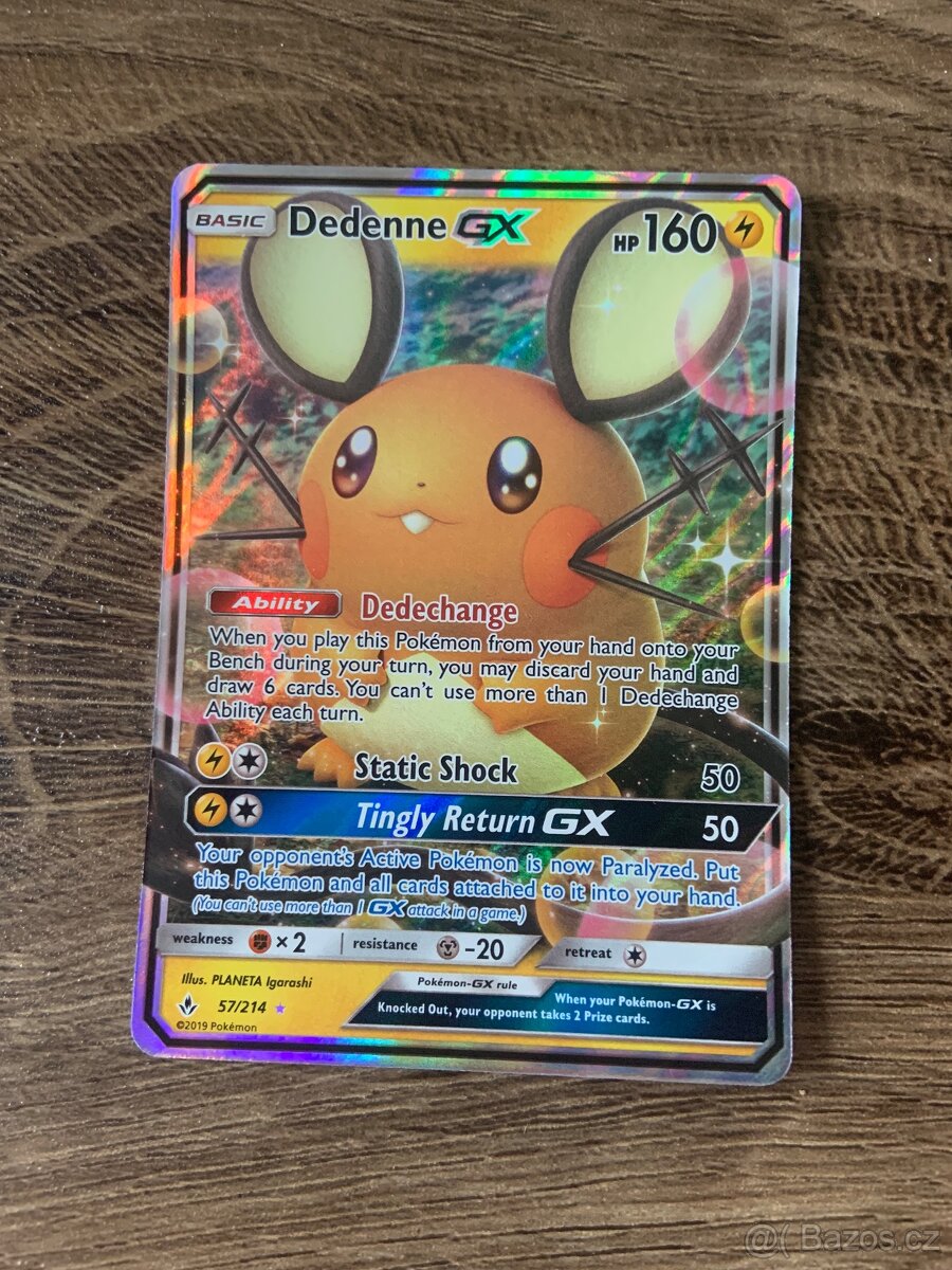 Pokemon Dedenne GX57/214 Full Art Holo