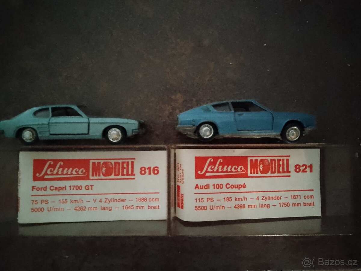 Schuco modely Ford Capri Audi 100