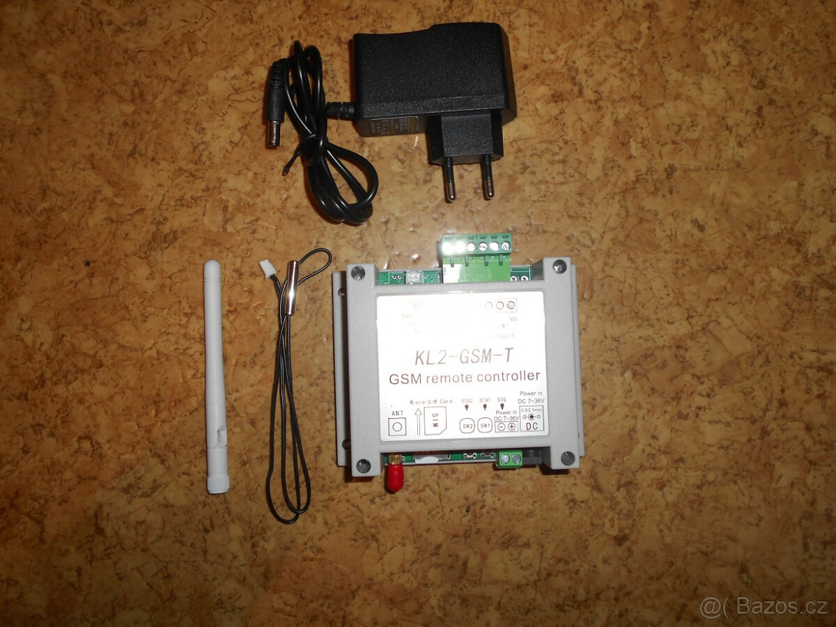 Termostat ovládaný přes SMS, 2 výstupy