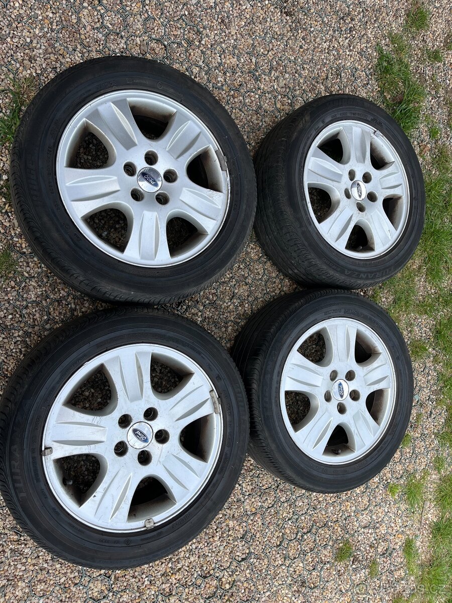 4x alu disky 5x108 R16, letní pneu