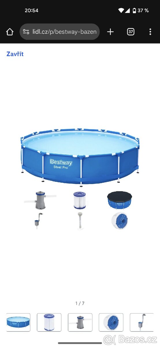 Nový nerozbalený bazén Bestway Steel Pro 3,66 X 0,84