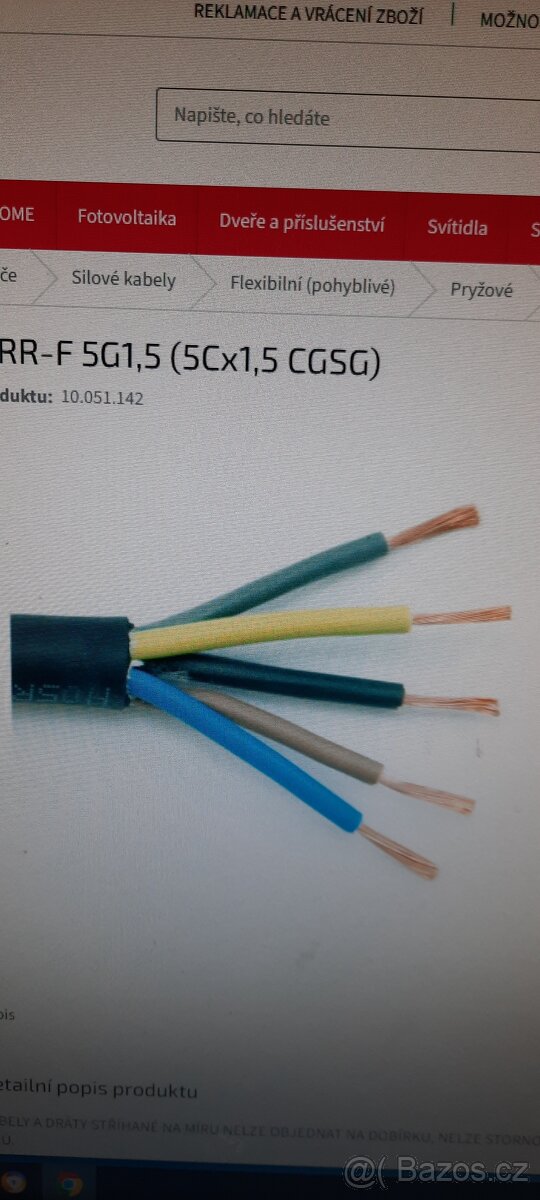 H05RR 5x1,5 guma