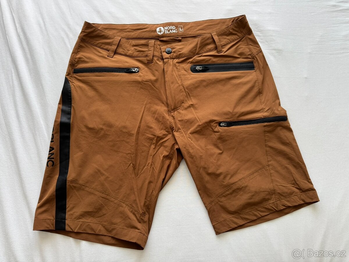 Pánské outdoorové kraťasy hnědé