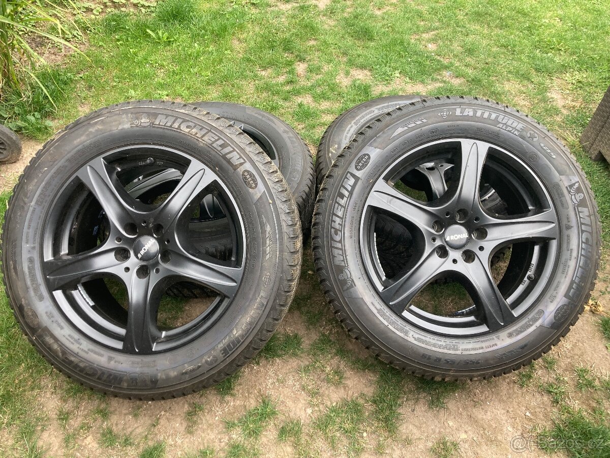 Atraktivní zimní alu sada Ronal R18, Bmw X5, X6, top stav