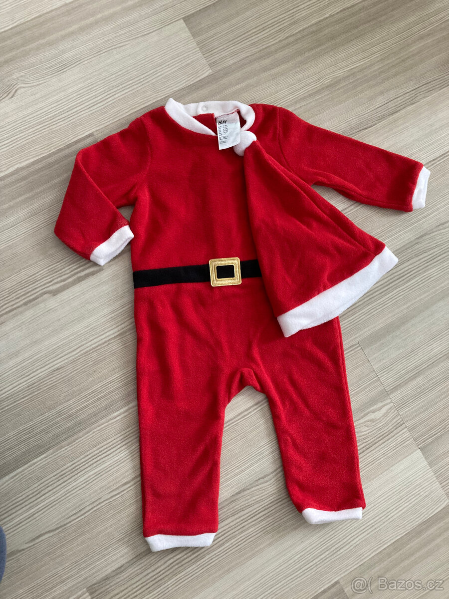 Overal Santa Claus s čepicí H&M, v. 74-80 NOVÝ