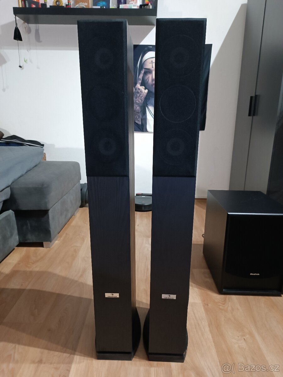 Auna Line 4707 + subwoofer + střed. repro AQ Tango 81