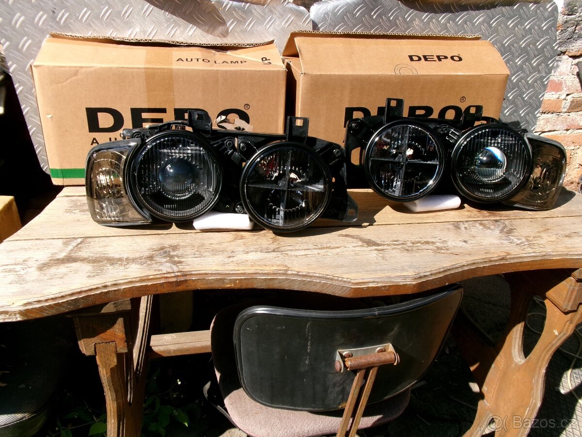 BMW E -32 , E 34 - Přední světla kouřová