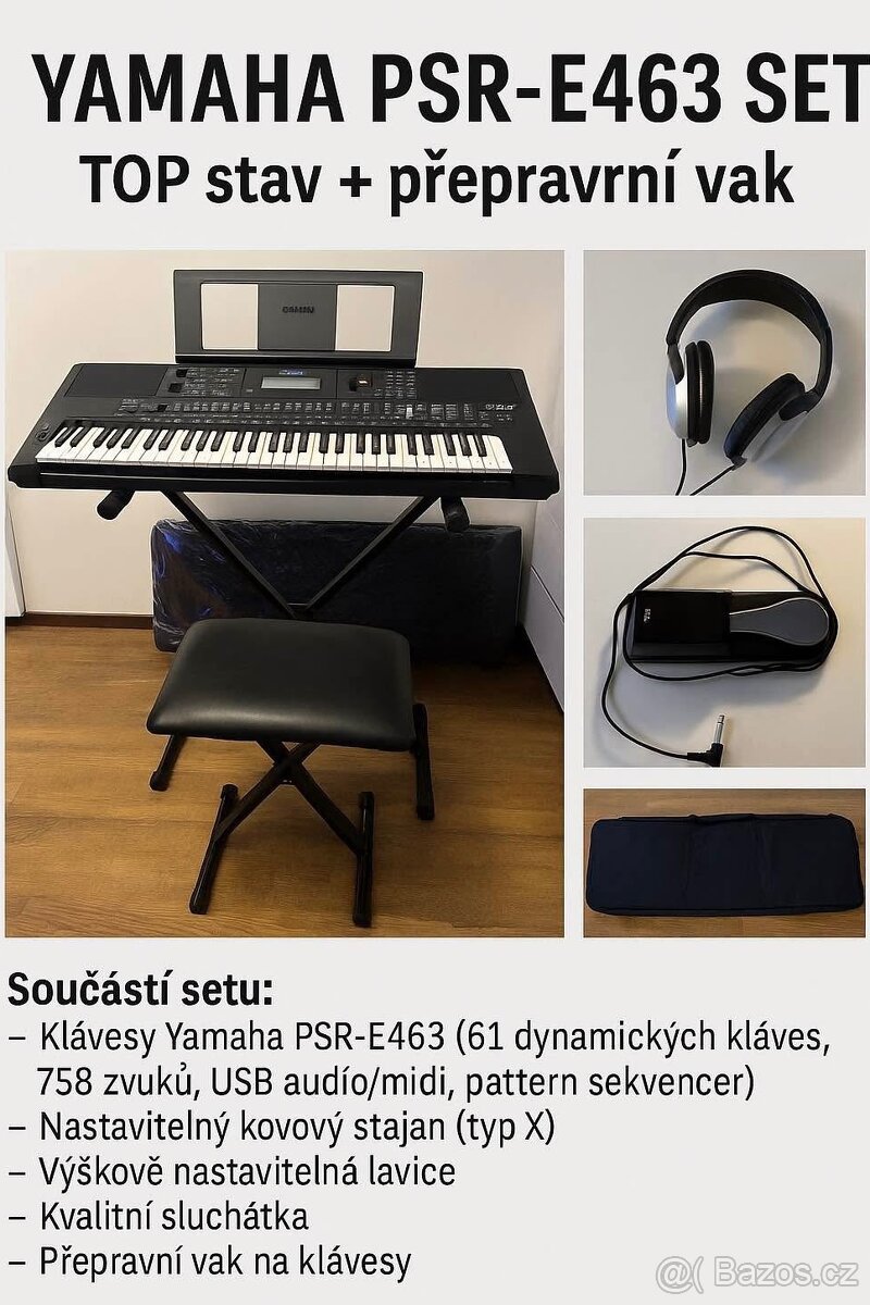 Yamaha PSR-E463 SET – TOP stav