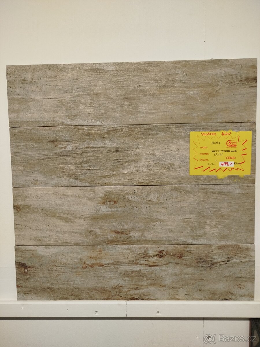 Dlažba Metalwood musk 15x61